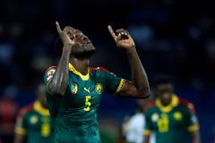 Michael Ngadeu v dresu Kamerunu na mistrovství Afriky 2017