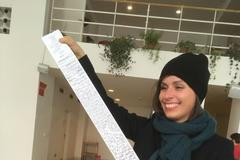 Zajímavá účtenka - 125 cm za dort 1