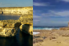 Malta přišla o přírodní klenot. Podívejte se na záběry před zřícením Azurového okna a po něm