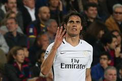 LM, Barcelona- Paris St Germain: Edinson Cavani slaví gól na 3:1