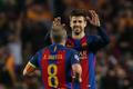 LM, Barcelona- Paris St Germain: radost Barcelony - Andres Iniesta a Gerard Piqué