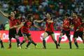 Fotbalisté Egypta slaví postup do finále mistrovství Afriky 2017