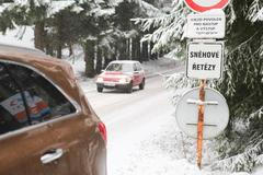 Zimní řetězy a testování Kia Sorento