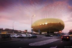 Zlaté slunce pro Slovanskou epopej Praha 1 návrh