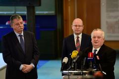 Dušan Navrátil, Bohuslav Sobotka a Jiří Lang.