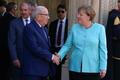 Německá kancléřka Angela Merkelová a tuniský prezident Kaíd Sibsí.