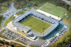 Vizualizace nového stadionu v Hradci Králové