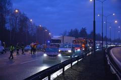 Dálnice D1 - Středočeský kraj - nehody - ledovka