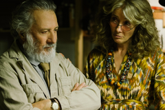 Dustin Hoffman a Emma Thompson ve filmu The Meyerowitz Stories