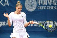 Kristýna Plíšková ve finále turnaje J&T Banka Prague Open 2017