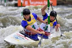 Světový pohár ve vodním slalomu 2017 v Praze: Jonáš Kašpar, Marek Šindler