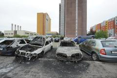 Ohořelá auta na Chodově