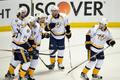 Hokejisté Nashvillu se radují z výhry v semifinále play off NHL