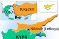 Mapa Kypr