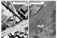 Pentagon zveřejnil satelitný záběry z Chán Šajchúnu před útokem a po útoku 4.dubna.