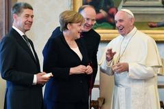 Merkelová na návštěvě papeže Františka