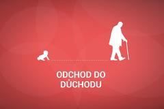 Odchod do důchodu - poutací obrázek grafiky
