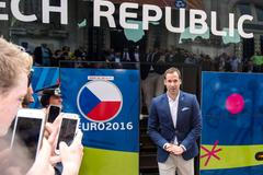 Petr Čech u autobusu českého národního týmu na turnaji Euro 2016