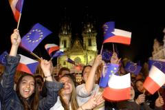 Vstup do EU 2004 oslavy na Staroměstském náměstí Evropská unie