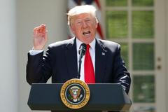 Americký prezident Donald Trump během oznámení, že USA odstupují od pařížské klimatické dohody.