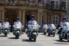 Den ozbrojených sil - přehlídka motocyklů Hradní stráže