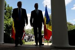 Trump - rumunský prezident Kaus Iohannis - Bílý dům