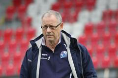 Trénink islandské reprezentace: Lars Lagerbäck