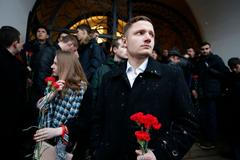 Uctění památky obětí v Petrohradu