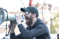 Pochod fanoušků Sparty před fotbalovým derby Slavia vs. Sparta