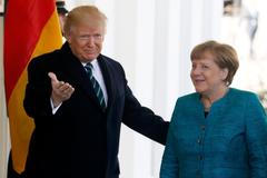 Donald Trump - Angela Merkelová - Bílý dům