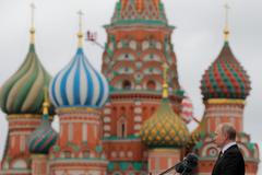 Projev Vladimira Putina na vojenské přehlídce v Moskvě na oslavu Dne vítězství.