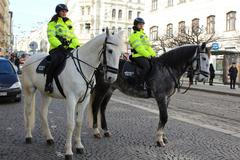 Městská policie Praha na koních jízdní hlídka