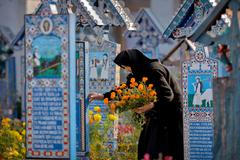 Veselý hřbitov v obci Săpânţa, Rumunsko