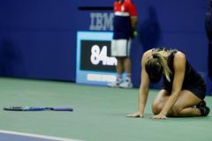 Maria Šarapovová po vítězství nad Simonou Halepovou na US Open neudržela slzy