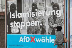 "Stop islamizaci!" Plakát strany AfD v Německu.