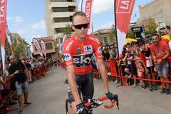 Chris Froome v cíli šesté etapy Vuelta