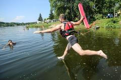 Vodní zachránaři na přehradě Slapy