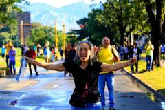 Protesty ve Venezuele.