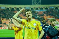 Fotbalisté BATE Borisov slaví postup do Ligy mistrů