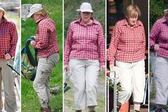 Merkelová v horách stejné oblečení