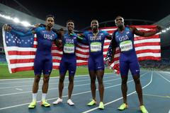 Arman Hall, Tony McQuay, Gil Roberts a LaShawn Merritt
