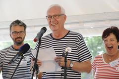 Jiří Drahoš s manželkou Evou ve Žlutých lázních v Praze.