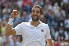 Marin Čilič v semifinále Wimbledonu 2017 proti Querreymu