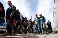 Běženci na německém nádraží Freilassing