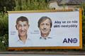 Babiš Stropnický billboard volby 2013 Aby se za nás děti nestyděly