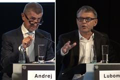 Andrej Babiš proti Lubomíru Zaorálkovi v předvolební debatě