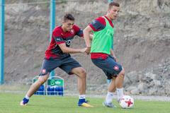 Trénink české fotbalové reprezentace U19