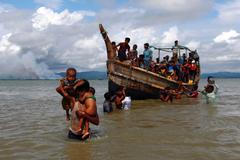 Rohingští uprchlíci, kteří prchají z Barmy.