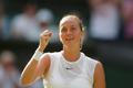 Petra Kvitová během Wimbledonu 2017