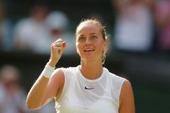 Petra Kvitová během Wimbledonu 2017